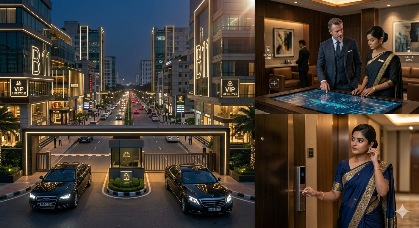 An elite corporate executive enjoying premium hospitality and concierge companion services near Banani Road 11 in Dhaka.