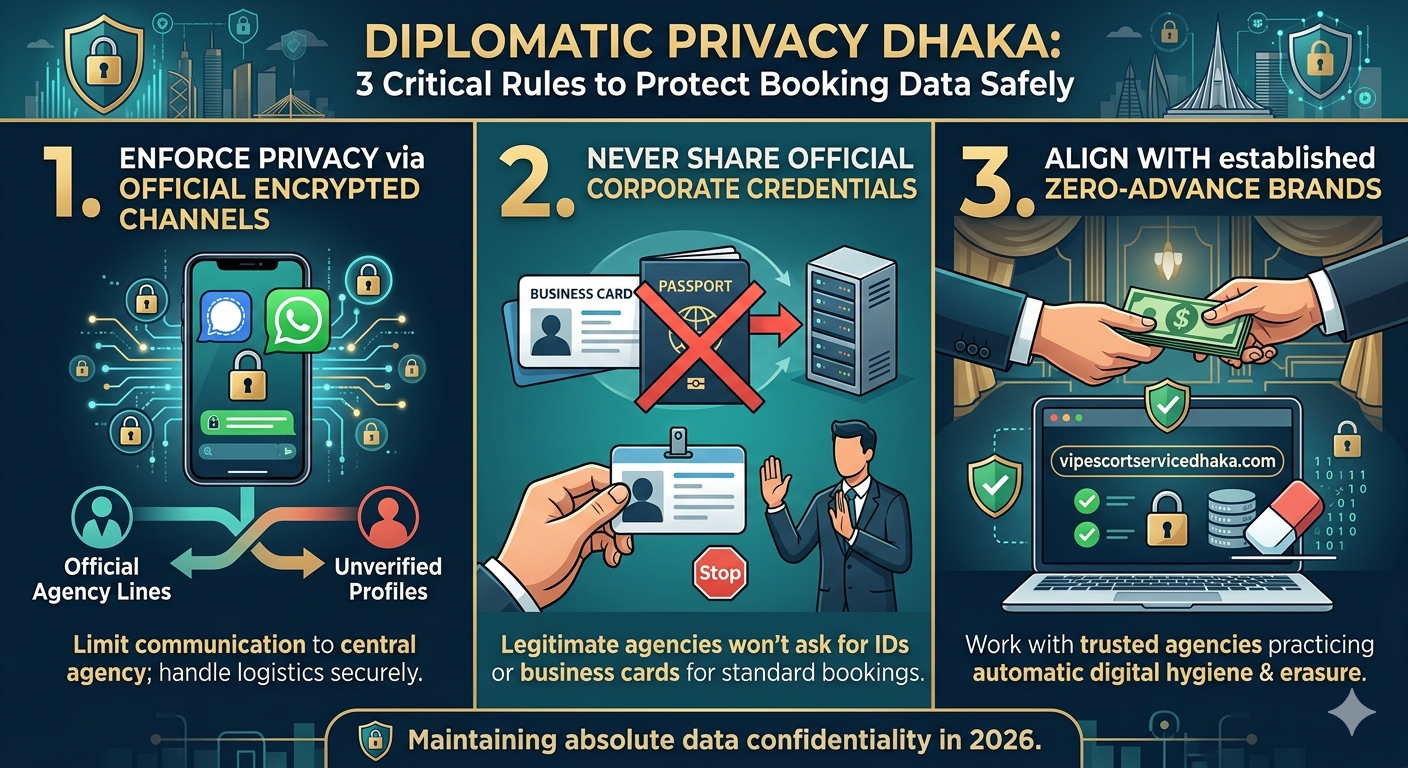 diplomatic privacy Dhaka executive data protection infographic