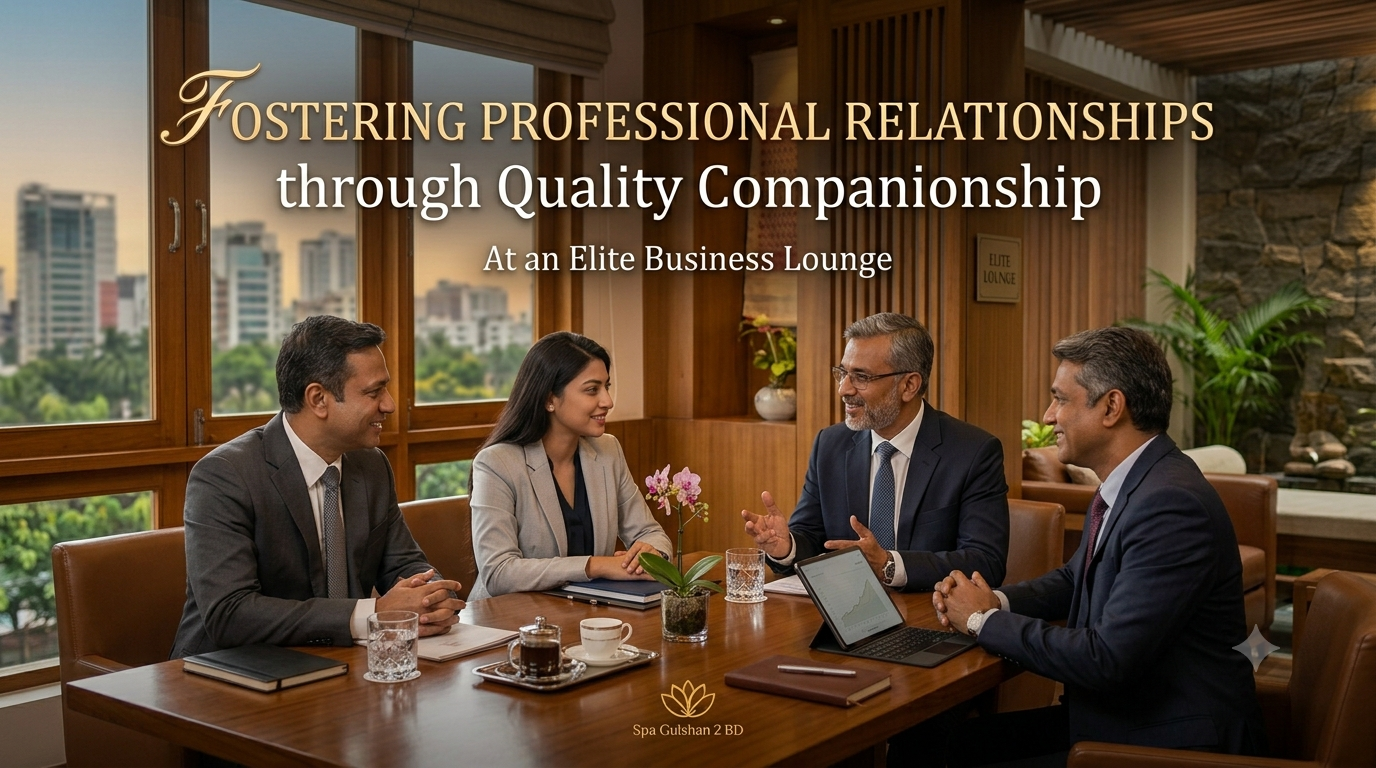 Fostering professional relationships through quality companionship at an elite business lounge